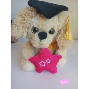 BALLOON DELIGHTS PUPPY DOG  GRADUATION,  WITH PINK AND WHITE STAR  8" INC